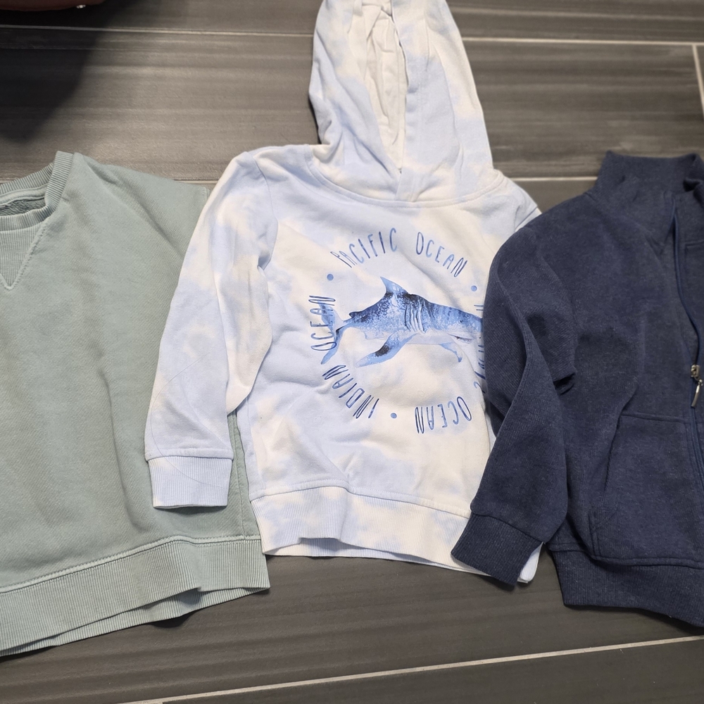 Kids Blue Hoodie And Sweatshirts Set 5T